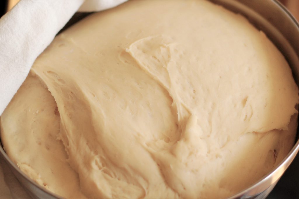 bread dough that has risen
